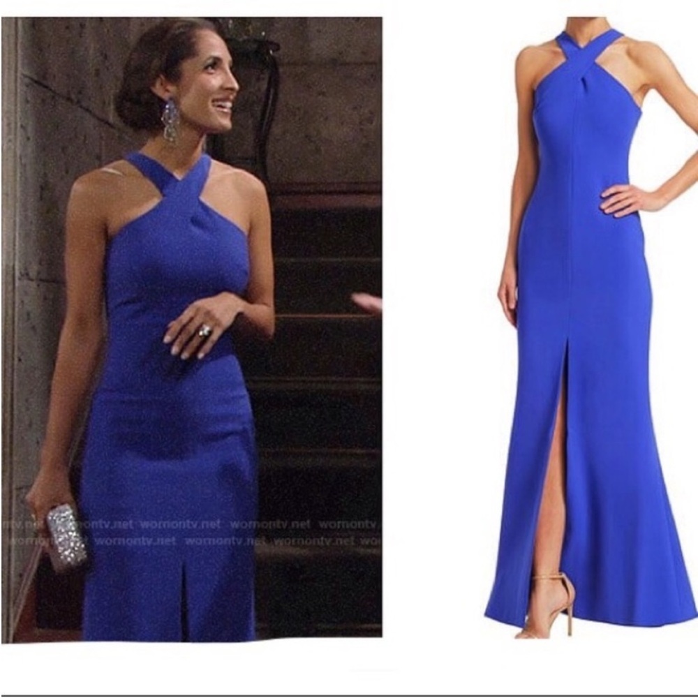 Likely Royal Blue Halter Neck Evening Gown – Size 4